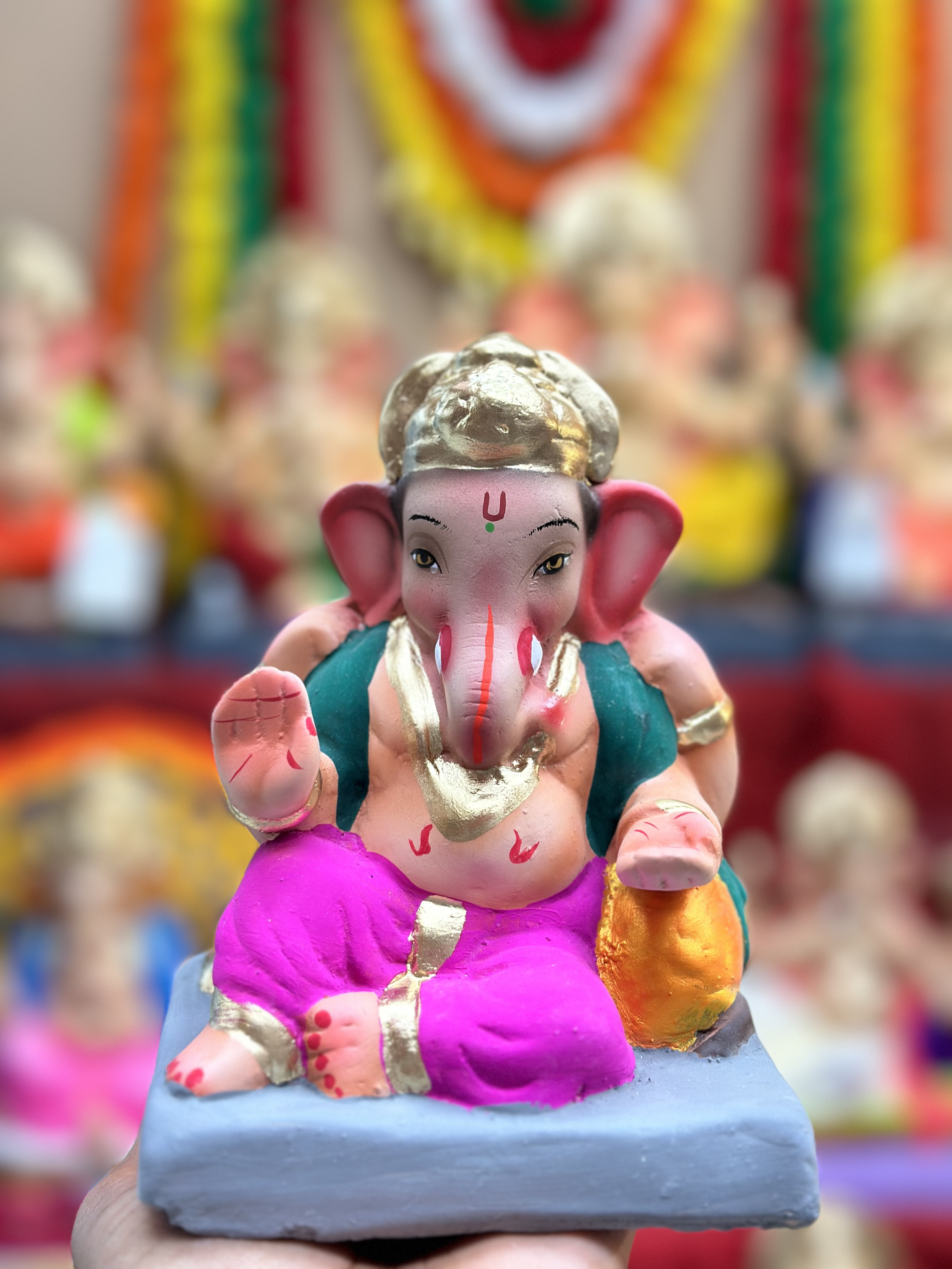 6 Inches Ganesh Idols made with clay